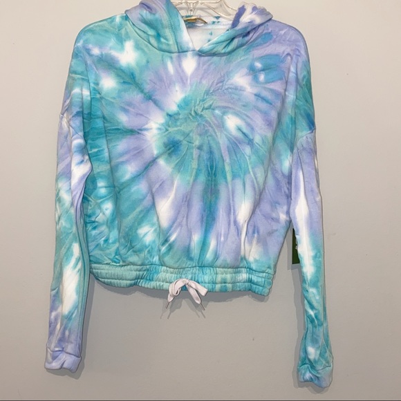 Cult Favorite Tops - Tie Dye Hoodie Blue, Teal, Purple Size Medium
